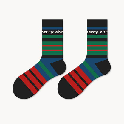 Christmas Lovely Pattern Crew Socks(5 Pairs)