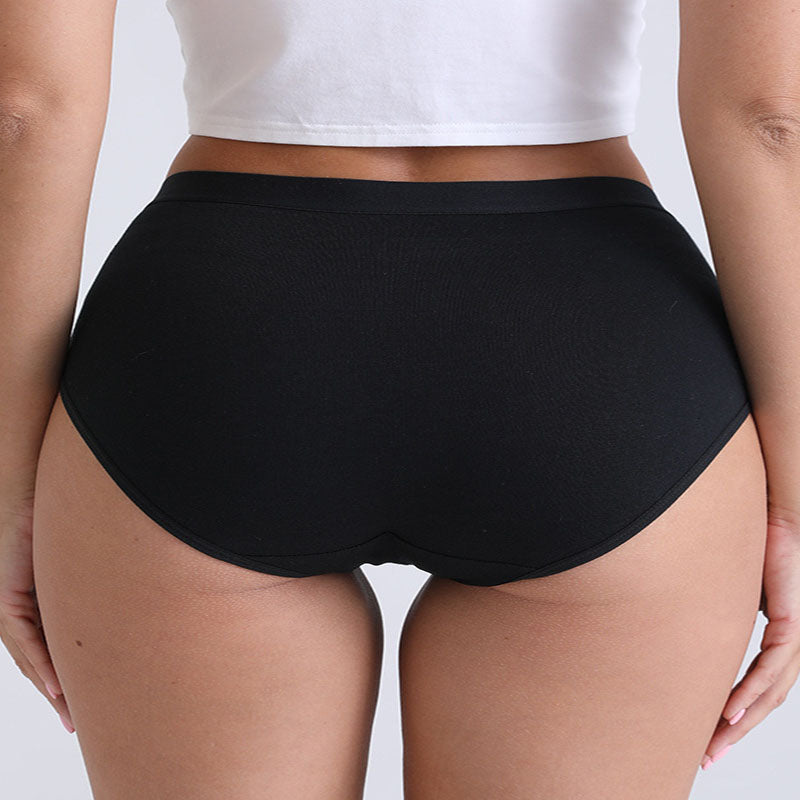 Plus Size High Waist Cotton Panty(6 Packs)