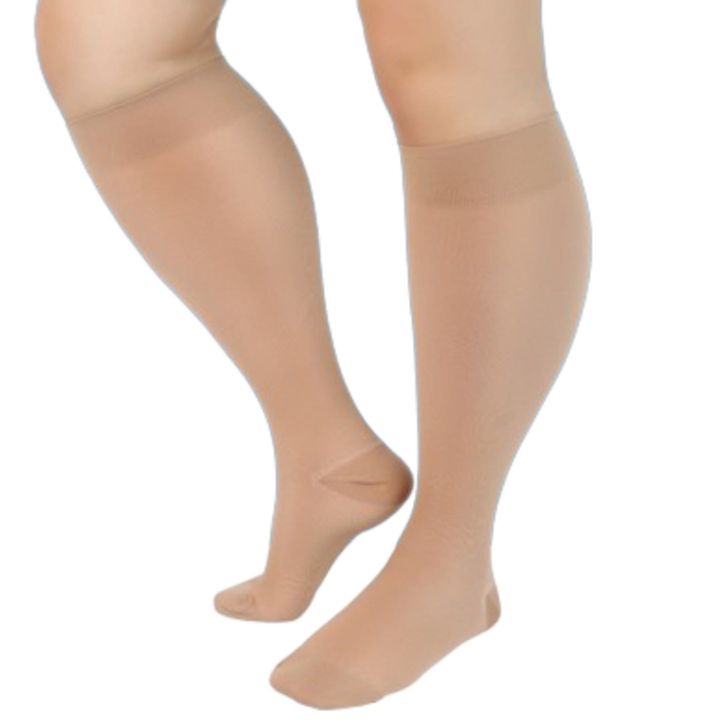 Plus Size Sheer Compression Socks