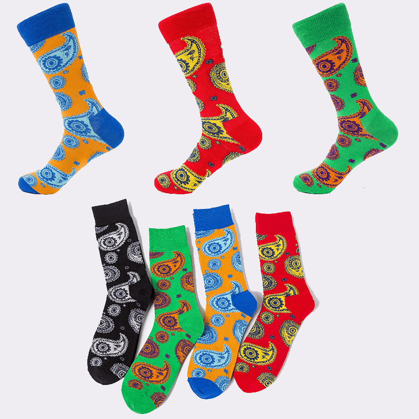 Plus Size Creative Patterns Quarter Socks(4 Pairs)