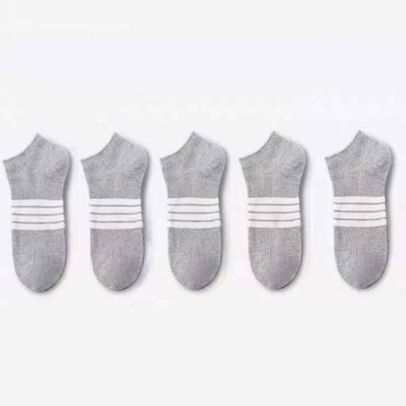 Plus Size Stripe Ankle Socks(10 Pairs)