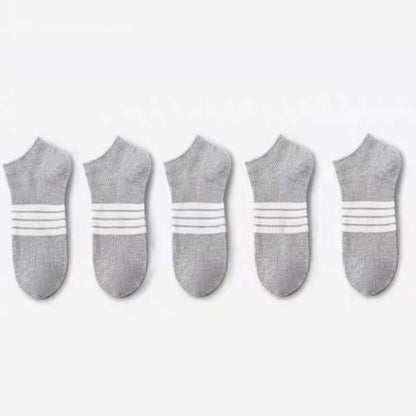 Plus Size Stripe Ankle Socks(10 Pairs)