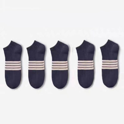 Plus Size Stripe Ankle Socks(10 Pairs)