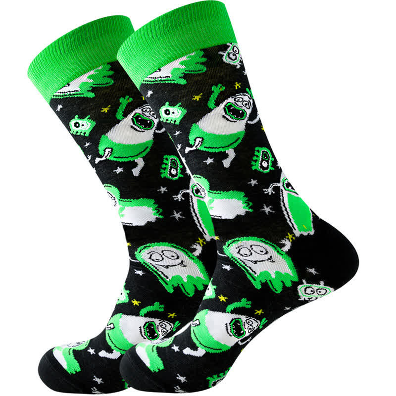 Novelty Halloween Holiday Cotton Crew Socks(6 Pairs)