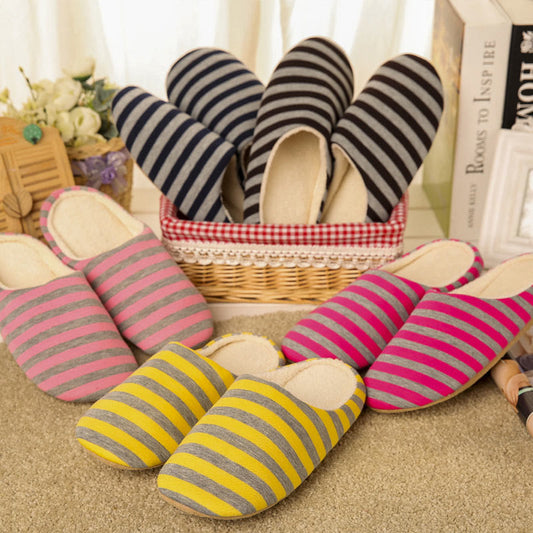 Plus Size Colorblock Stripes Slippers(3 Pairs)