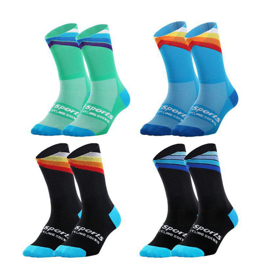 Plus Size Mountaineering Quarter Compression Socks(4 Pairs)