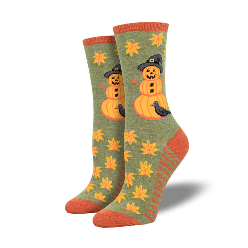 Plus Size Funny Halloween Crew Socks(4 Pairs)