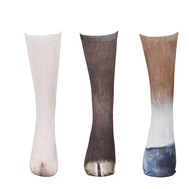 Plus Size Pig Donkey Horse Quarter Socks(3 Pairs) – plusock