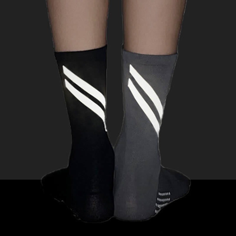 Plus Size Reflective Quarter Compression Socks(3 Pairs)