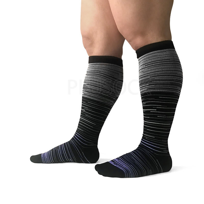 2XL-7XL Purple Filaments Plus Size Compression Socks(3 Pairs)