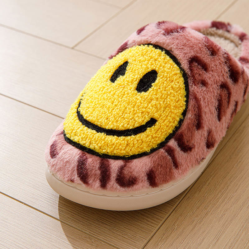 Plus Size Yellow Smiley Face Slippers