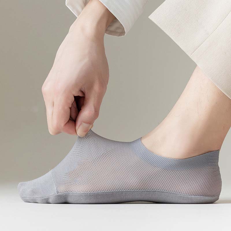 Plus Size Ice Silk Breathable Ankle Socks(3 Pairs)