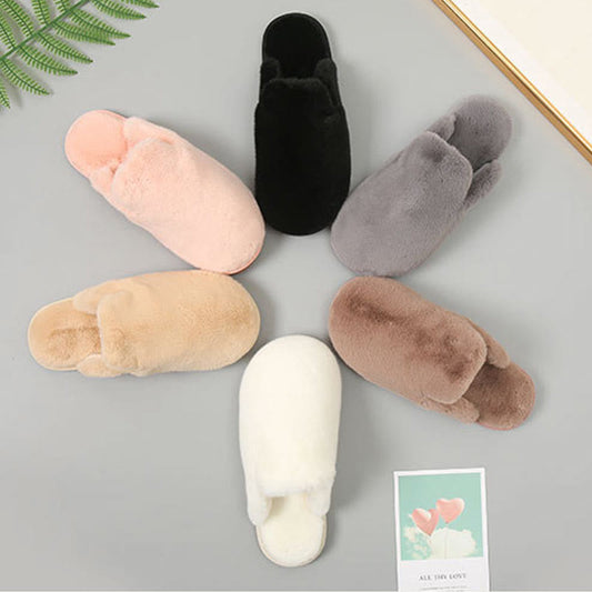 Plus Size Fuzzy House Slippers