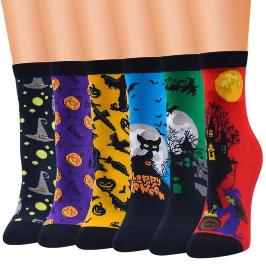 Halloween Breathable Crew Socks(6 Pairs)