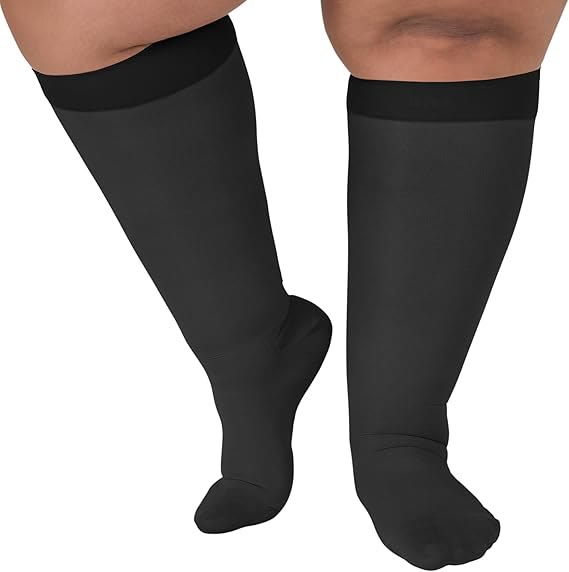 Plus Size Sheer Compression Socks