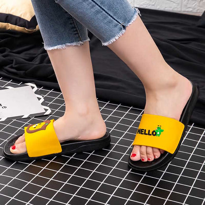 Plus Size Asymmetric Pattern Slides(2 Pairs)