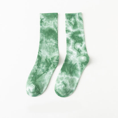 Plus Size Tie-dye Crew Socks(5 Pairs)