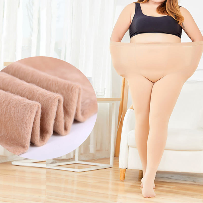 Plus Size Fleece Waist Pantyhose(2 Pairs)