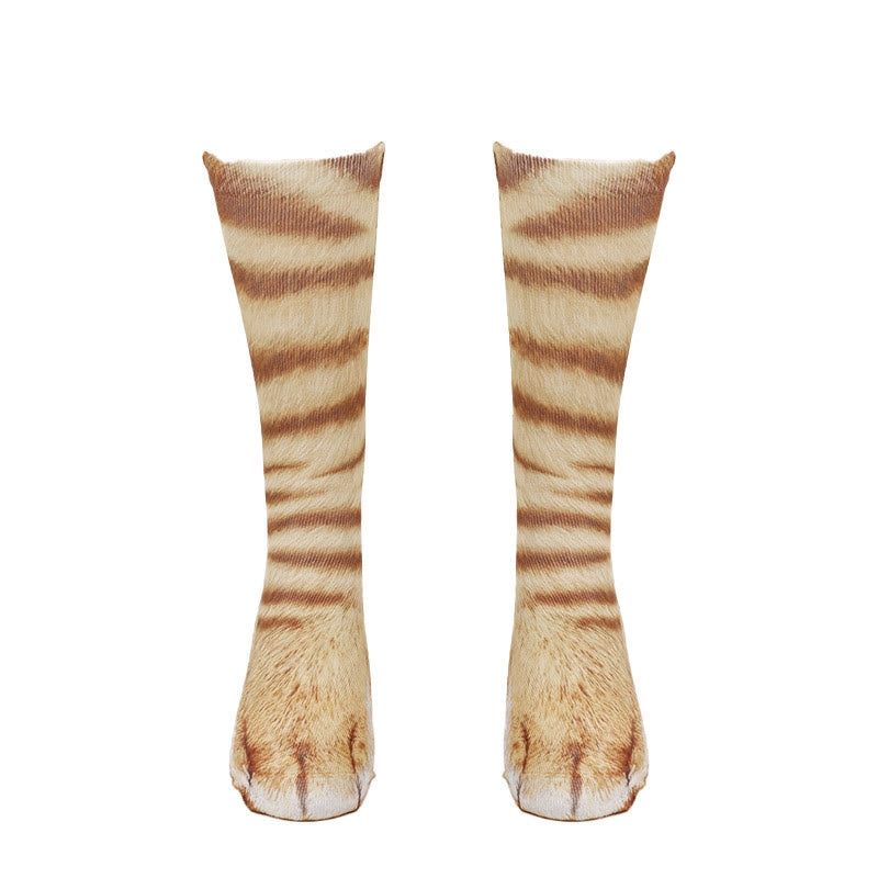 Plus Size Cat Paws Quarter Socks(3 Pairs)