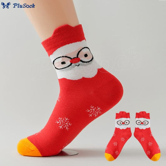 Plus Size Warm Christmas Quarter Socks