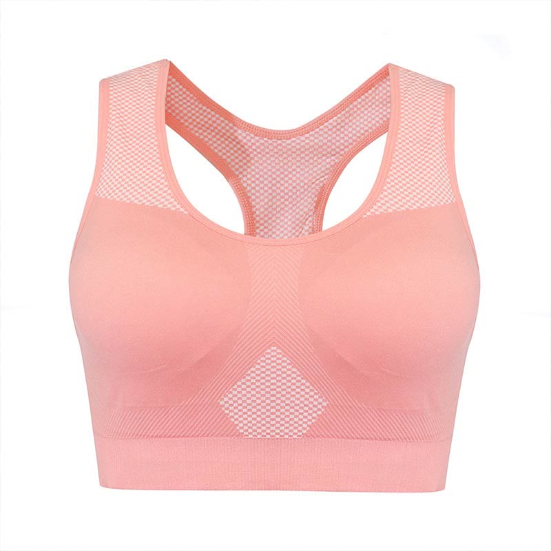 Plus Size Solid Color Breathable Sports Bras