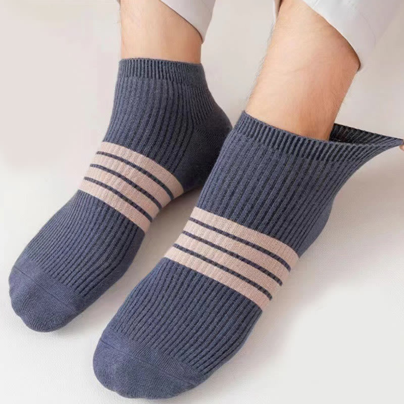 Plus Size Stripe Ankle Socks(10 Pairs)