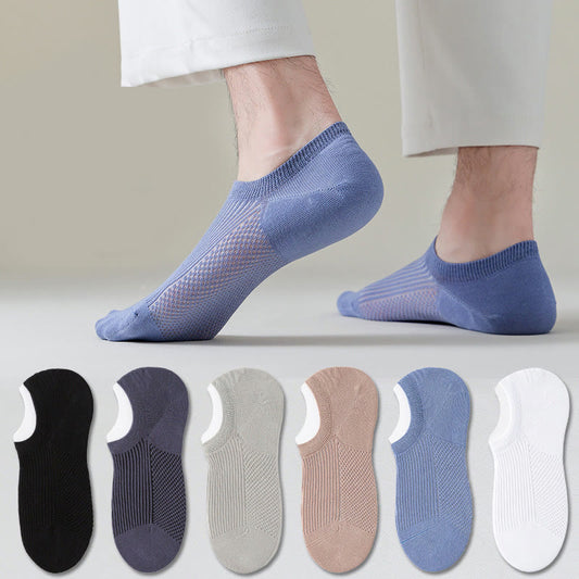 Plus Size Cotton Breathable No Show Socks(6 Pairs)