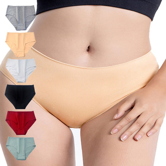 Plus Size Full Coverage Hipster Panty(6 Packs)