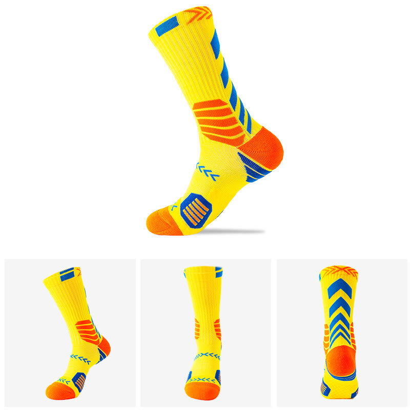 Plus Size Color Matching Quarter Compression Socks(6 Pairs)
