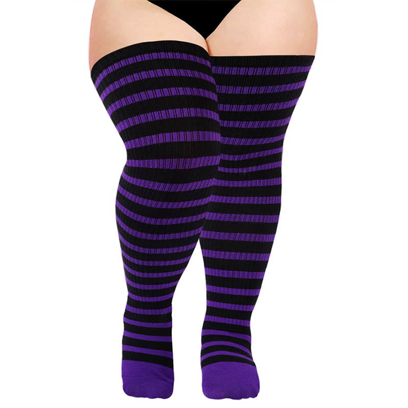 Plus Size Halloween Thigh High Knee Socks