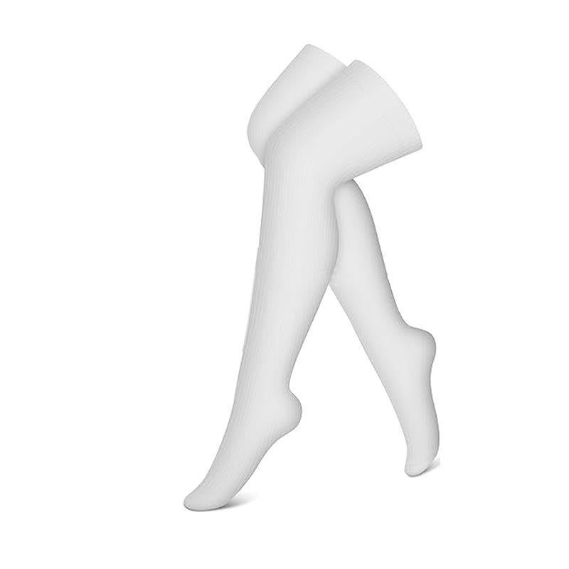 Black White Grey Thigh High Compression Socks(3 Pairs)