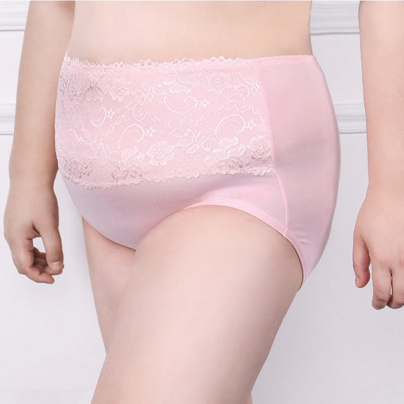 Plus Size High Cut Lace Panty(4 Packs)