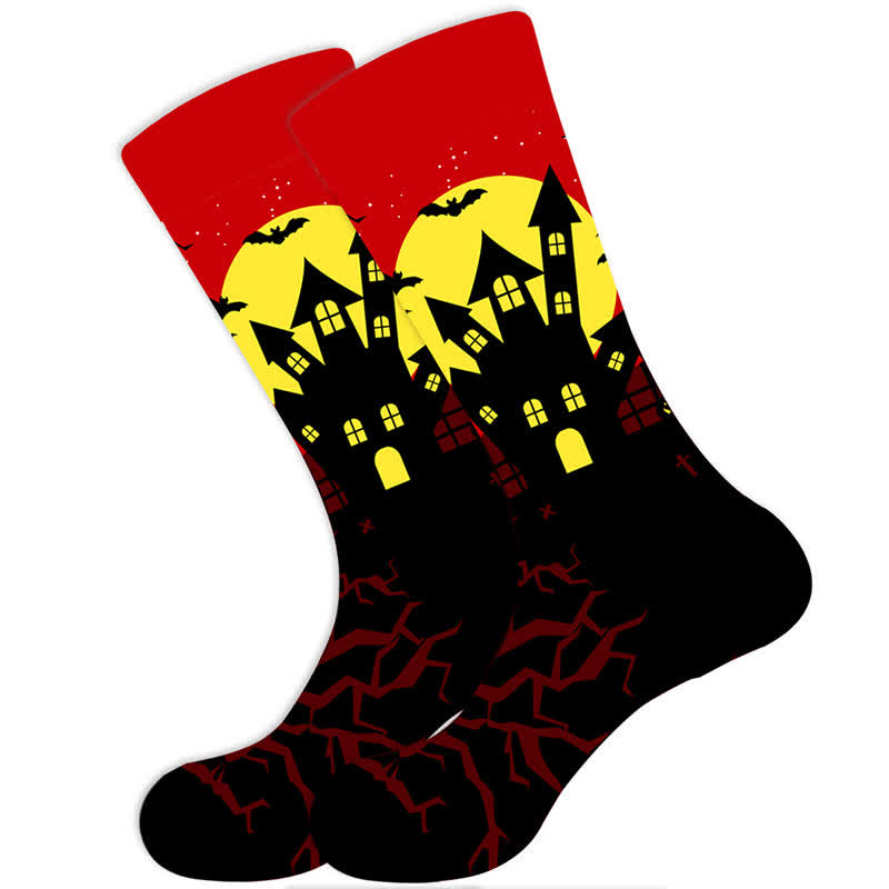 Halloween Comfy Cotton Fashion Crew Socks(4 Pairs)