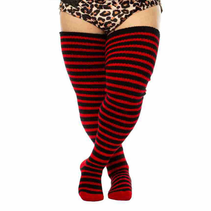 Plus Size Halloween Thigh High Knee Socks