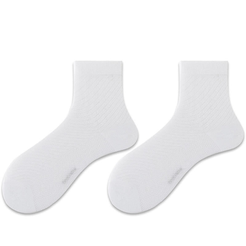 Plus Size Ice Silk Quarter Socks(5 Pairs)