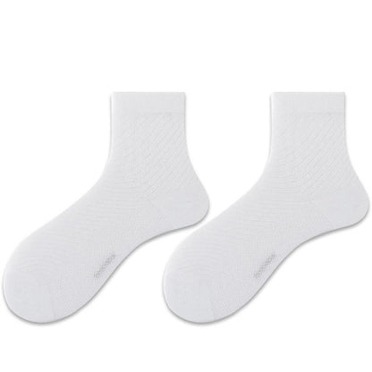 Plus Size Ice Silk Quarter Socks(5 Pairs)