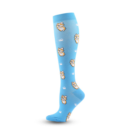 Cute Panda Pattern Compression Socks(6 Pairs)