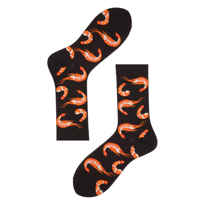 Plus Size Undersea Shark Crew Socks(5 Pairs)