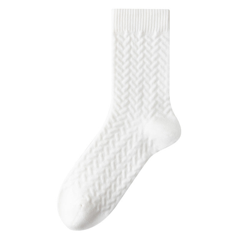 Plus Size Pure Cotton Quarter Socks (3 Pairs)