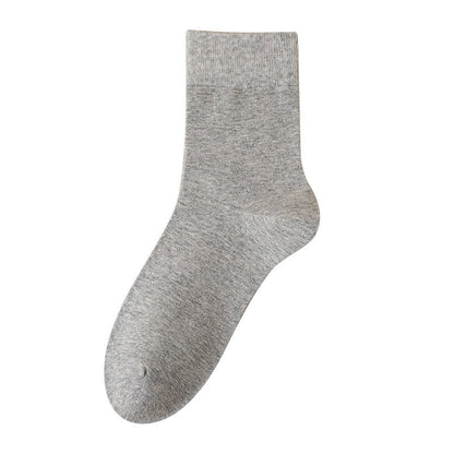 Plus Size Solid Color Breathable Quarter Socks(5 Pairs)