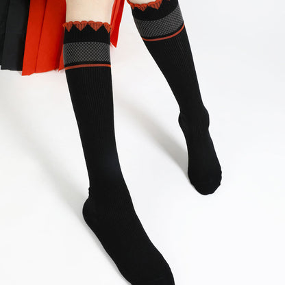 Love Lace Knee High Socks(2 Pairs)