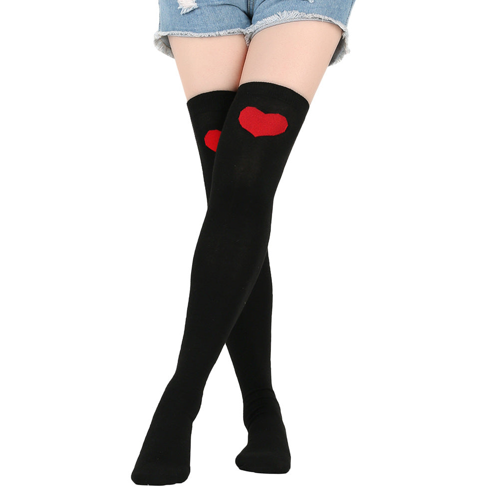 Red Lips Party Thigh High Socks(5 Pairs)