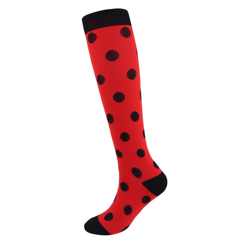 Abstract Dots Compression Socks(3 Pairs)