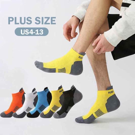 Plus Size Athletic Running Ankle Socks(5 Pairs)