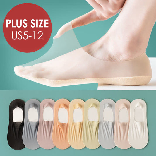 Plus Size Ultra Thin No Show Socks(5 Pairs)