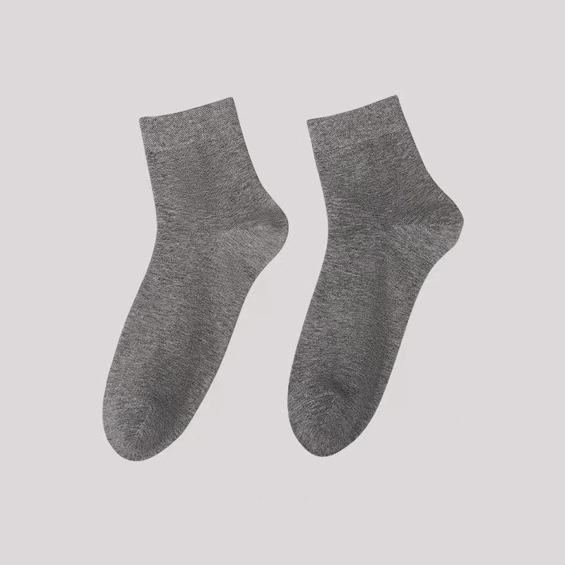 Plus Size Solid Color Casual Quarter Socks(5 Pairs)