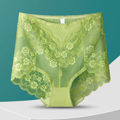 Plus Size High-Waisted Floral Panty(5 Pairs)