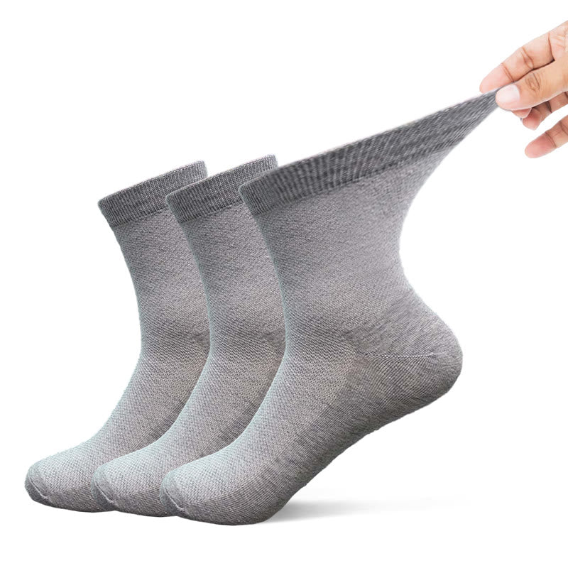 Plus Size Toe Seamless Crew Socks(3 Pairs)