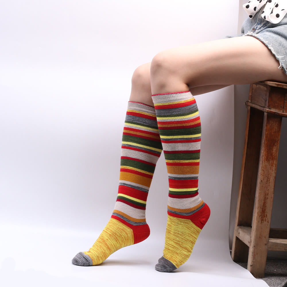 Christmas Colorful Knee High Socks(2 Pairs)