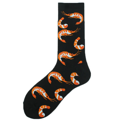 Plus Size Undersea Shark Crew Socks(5 Pairs)